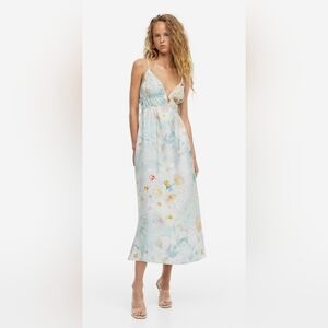 NWT H&M Gorgeous Watercolor Floral Maxi Dress | Small